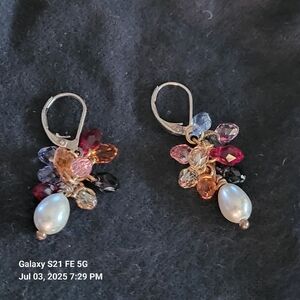 Delicate Multicolor Crystal Earrings